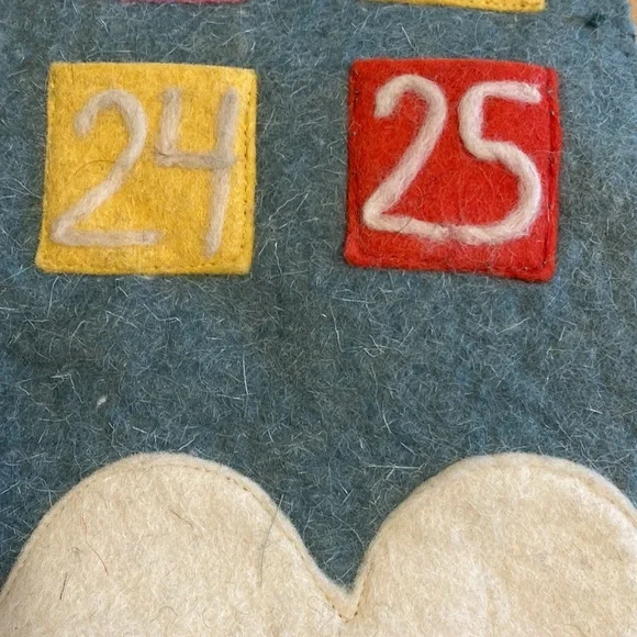 Wool Felt Count -Down / Advent Calendar Wall Hanging - Picture 7 of 7
